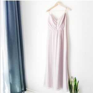Hayley Paige Light Lavendar Bridesmaid Dress